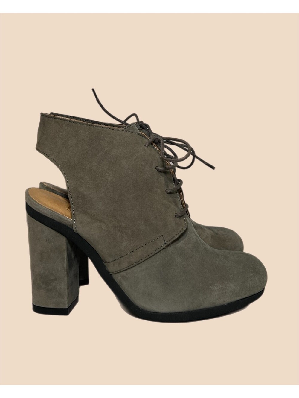 Maison Margiela Gray Suede Slingback Wedge Heels Size 37